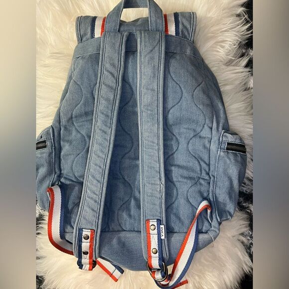 RVCA Denim Backpack Vintage Primo Flap EUC - Picture 5 of 8